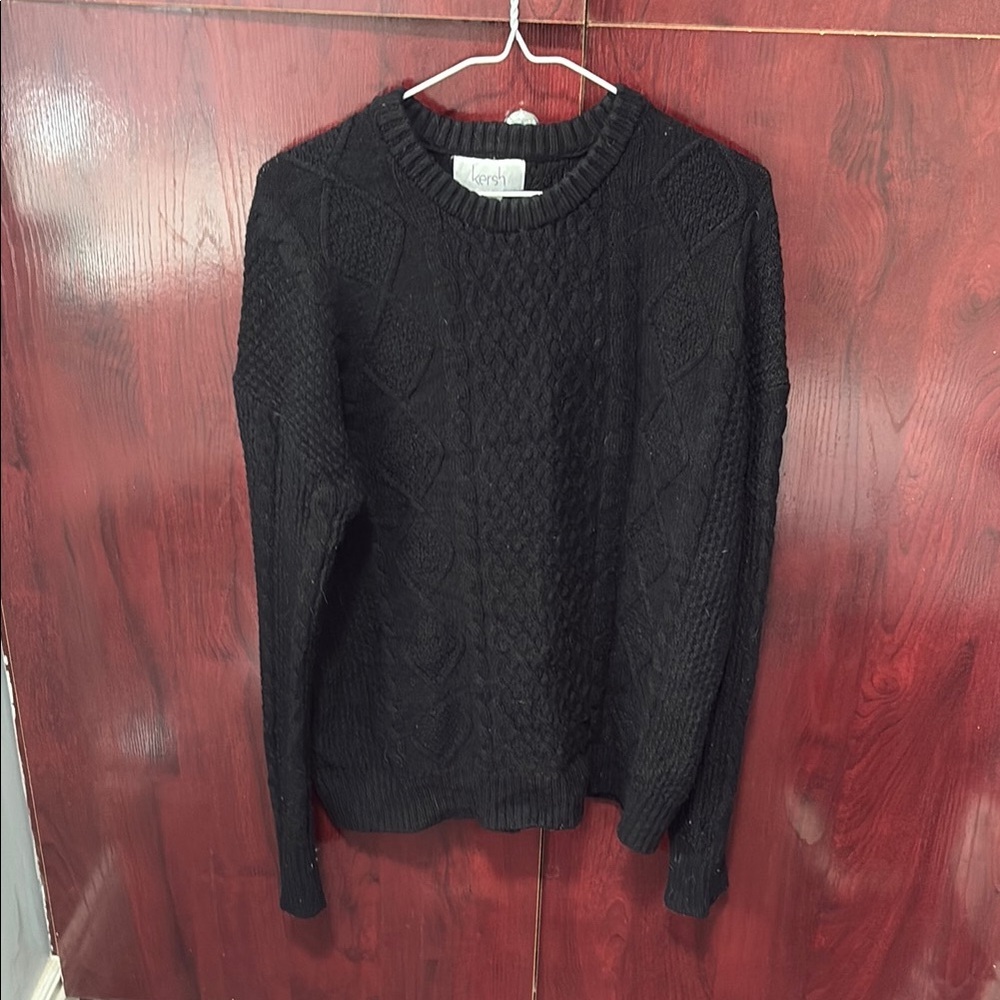Black Cable Knit Sweater - Picture 1 of 4